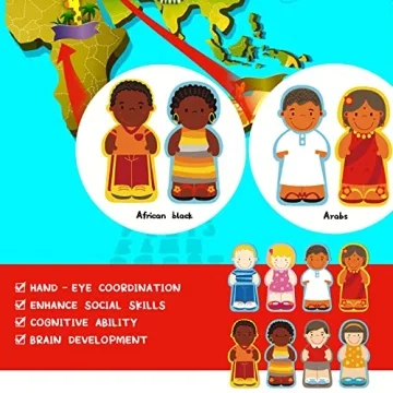 Wooden Puzzle for Toddlers 1-3 Promoting Diversity Education
