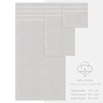 Luxury American Soft Linen 6 Piece Towel Set for All