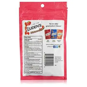 Luden's Watermelon Cough Throat Drops, Pectin Lozenge/Oral Demulcent, 25-Count Per Pack (3-Packs Total)