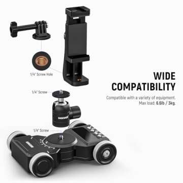 NEEWER DL300 Motorized Camera Dolly with App Control