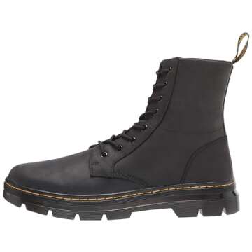 Dr. Martens unisex adult Lace Fashion Boot, Black Wyoming, 12 Women 11 Men US