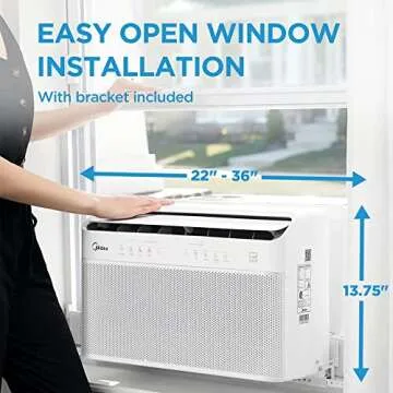 Midea MAW08V1QWT U-Shaped Window AC | Quiet & Smart