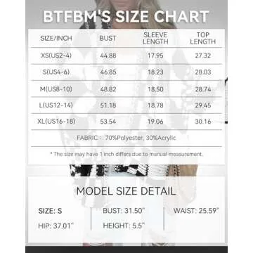 BTFBM Women's Open Front Chunky Knit Cardigan Sweater