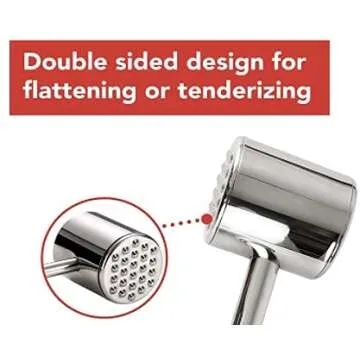K BASIX Meat Tenderizer Hammer - Heavy Duty Stainless Steel Tool