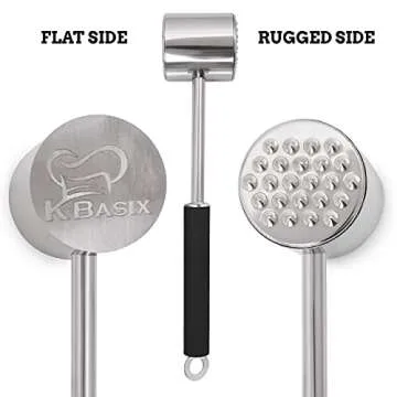 K BASIX Meat Tenderizer Hammer - Heavy Duty Stainless Steel Tool