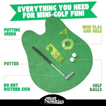 Potty Putter Toilet Time Golf Game - Perfect Bathroom Mini Golf Set for Golf Enthusiasts - Hilarious and Fun Novelty Gift for All Ages - Improve Your Putting Skills on the Loo!