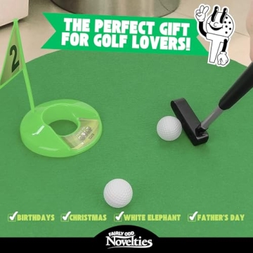 Potty Putter Toilet Time Golf Game - Perfect Bathroom Mini Golf Set for Golf Enthusiasts - Hilarious and Fun Novelty Gift for All Ages - Improve Your Putting Skills on the Loo!