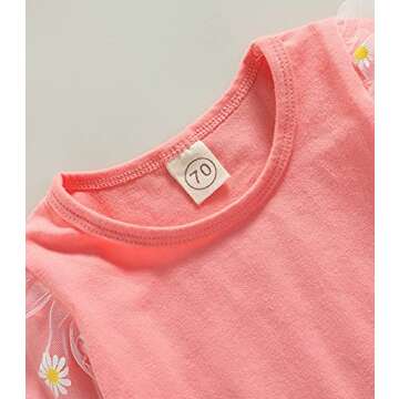 Cute Baby Girls 3Pcs Daisy Outfit for Stylish Infants
