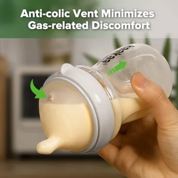 Haakaa Gen.3 Natural Glass Baby Bottle 6.3 oz for Breastfed Babies