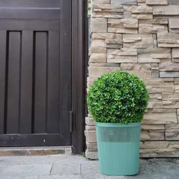 31.5'' Artificial Bunny-Shaped Topiary Tree with Boxwood Ball Tree Decoration, Faux Rabbit Potted Plant for Indoor and Outdoor Easter Holiday Garden Porch Decor