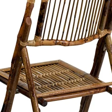 Folding Bamboo Chairs Set of 2 Stylish and Durable
