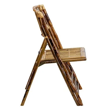 Folding Bamboo Chairs Set of 2 Stylish and Durable