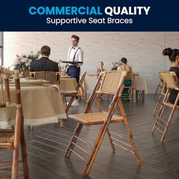 Folding Bamboo Chairs Set of 2 Stylish and Durable