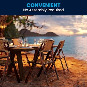 Folding Bamboo Chairs Set of 2 Stylish and Durable