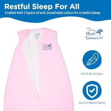 Baby Merlin's Magic Dream Sack Walker - Magic Merlin Microfleece Wearable Blanket Baby Dreamsack- Baby Sleep Sack 12-18 Months (Pink)