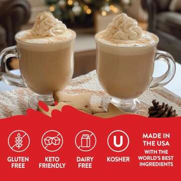 Jordan's Skinny Syrups Sugar Free Coffee Syrup, Sugar Cookie Flavor, Zero Calorie Flavoring for Latte, Protein Shake, Cocktail & More, Gluten Free, Keto Friendly, 25.4 Fl Oz, 1 Pack