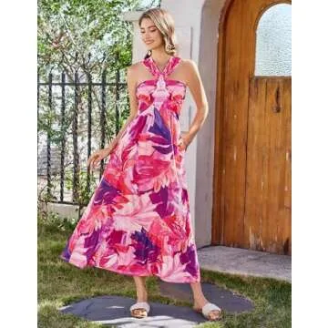 Stylish Floral Maxi Dress for Beach and Summer Fun