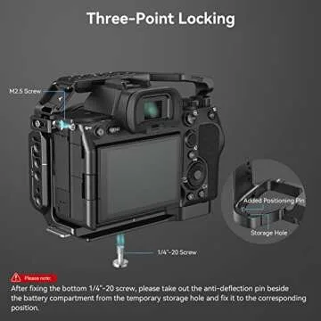 SmallRig A7R V / A7 IV / A7S III Cage with Top Handle, Side Handgrip and Clamp for HDMI Cable, Advanced Kit for Sony Alpha 7R V/Alpha 7 IV/Alpha 7 S III -3669C