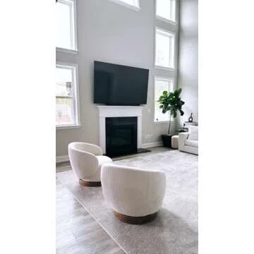 KISLOT Modern Barrel Armchair for Bedroom & Living Room