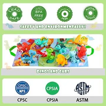 ALASOU Dinosaur Toy Set for Toddlers with Playmat | Perfect Gift!
