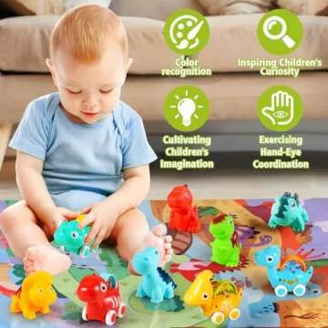 ALASOU Dinosaur Toy Set for Toddlers with Playmat | Perfect Gift!