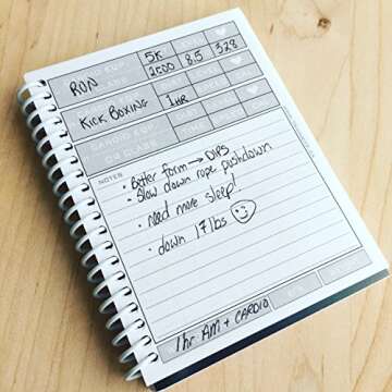 TrainRite 2019 Compact Fitness Planner - Get Shit Done, 90 Workouts, Waterproof Covers