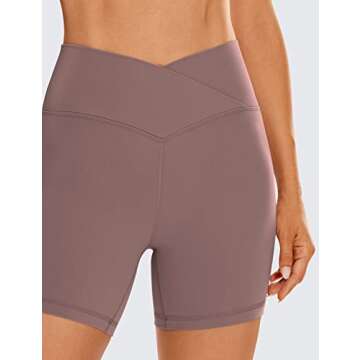 CRZ YOGA Crossover Biker Shorts - Soft & Stylish