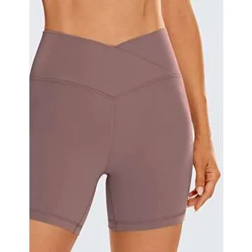 CRZ YOGA Crossover Biker Shorts - Soft & Stylish