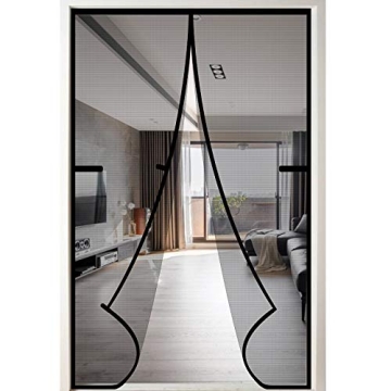 Magnetic Screen Door 32 x 81 Inch Tight Self Closing Magnetic Seal, Heavy Duty, Hands Free, Pet & Ki...
