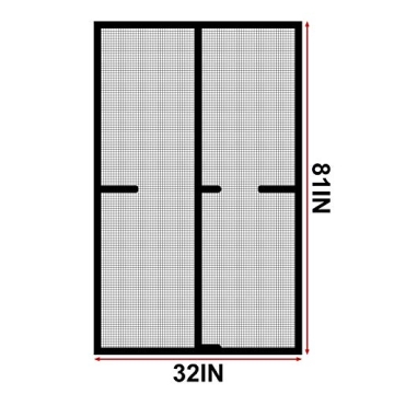 Magnetic Screen Door Pet Friendly Easy Access 32 x 81 Inch
