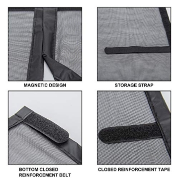 Magnetic Screen Door Pet Friendly Easy Access 32 x 81 Inch