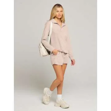 Stylish MEROKEETY Women’s Waffle Knit Lounge Set