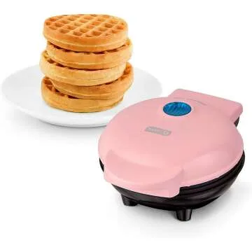 DASH Mini Waffle Maker - Easy Clean, Non-Stick, Pink