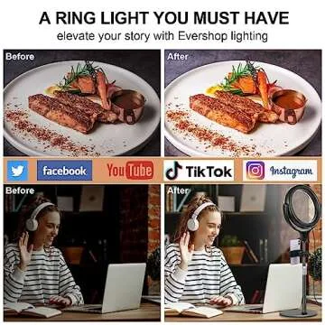 Evershop Desk Ring Light for Professional Video Calls