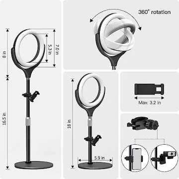 Evershop Desk Ring Light for Professional Video Calls