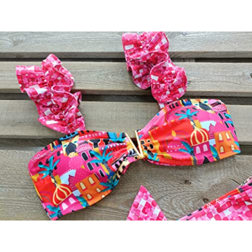 SPORLIKE High Waisted Castle Print Swimsuit for Women