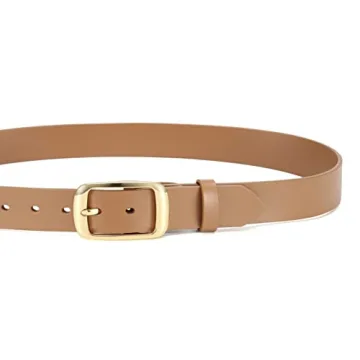 CHAOREN Brown Leather Womens Belts 1.3" Width Crafted by Hand