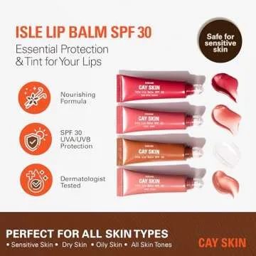 Cay Skin Isle Lip Balm SPF 30 - Hydrating Tinted Gloss