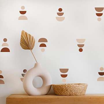 102 PCS Boho Wall Decals - Easy Peel and Stick for Kids