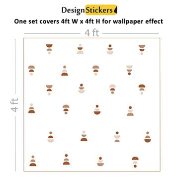 102 PCS Boho Wall Decals - Easy Peel and Stick for Kids