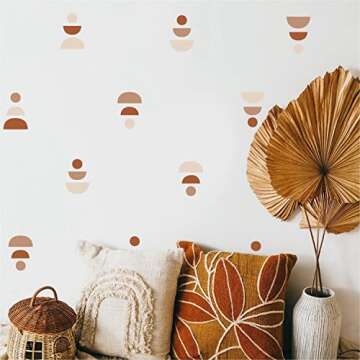 102 PCS Boho Wall Decals - Easy Peel and Stick for Kids