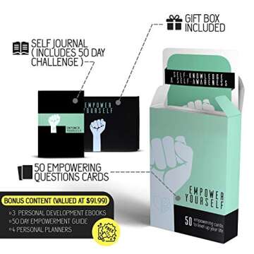 50 Mindfulness Cards & Therapy Journal for Self-Improvement