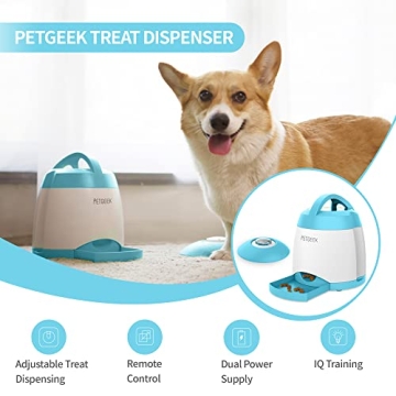 Interactive Dog Treat Dispenser Remote Toy for Pets