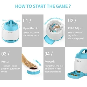 Interactive Dog Treat Dispenser Remote Toy for Pets