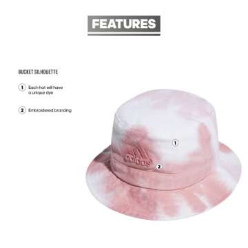 adidas Unisex Color Wash Bucket, Wonder Mauve Pink/Clear Pink/Trace Maroon Purple, One Size