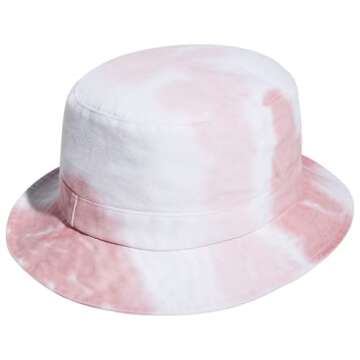 adidas Unisex Color Wash Bucket, Wonder Mauve Pink/Clear Pink/Trace Maroon Purple, One Size