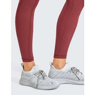 CRZ YOGA Women's Naked Feeling Workout Leggings 25 Inches - High Waisted Yoga Pants with Side Pockets Printed Savannah Small