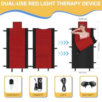 Whole Body Red Light Therapy Mat for Pain Relief and Wellness