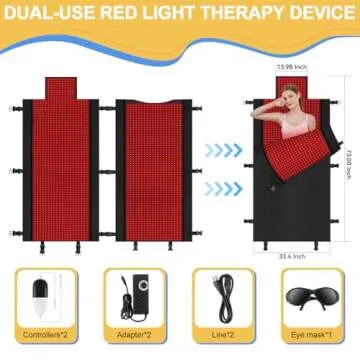Whole Body Red Light Therapy Mat for Pain Relief and Wellness
