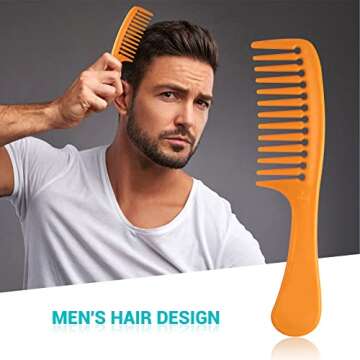 KAHEM Wide Tooth Hair Comb-Detangling Hair-Styling Comb Detangler Comb Styling for wet or dry,curly,long or short Hair